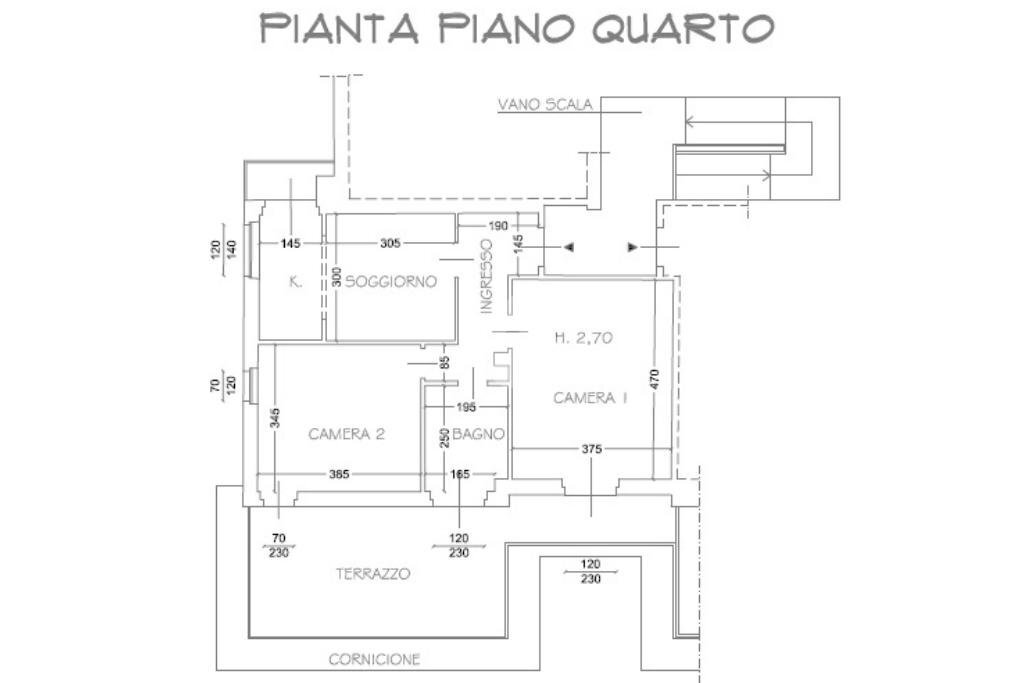 Three-room apartment Via F. Mistral, Melle - floor plans 1