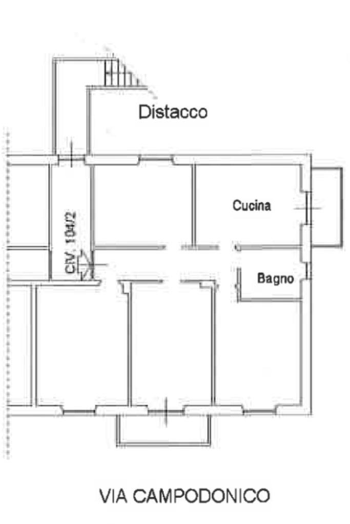 Apartment Via Campodonico, Genova (neighborhood Bolzaneto) - floor plans 1