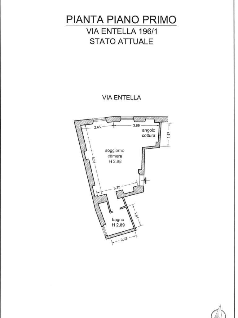 Monolocale via entella, Chiavari - planimetria 1