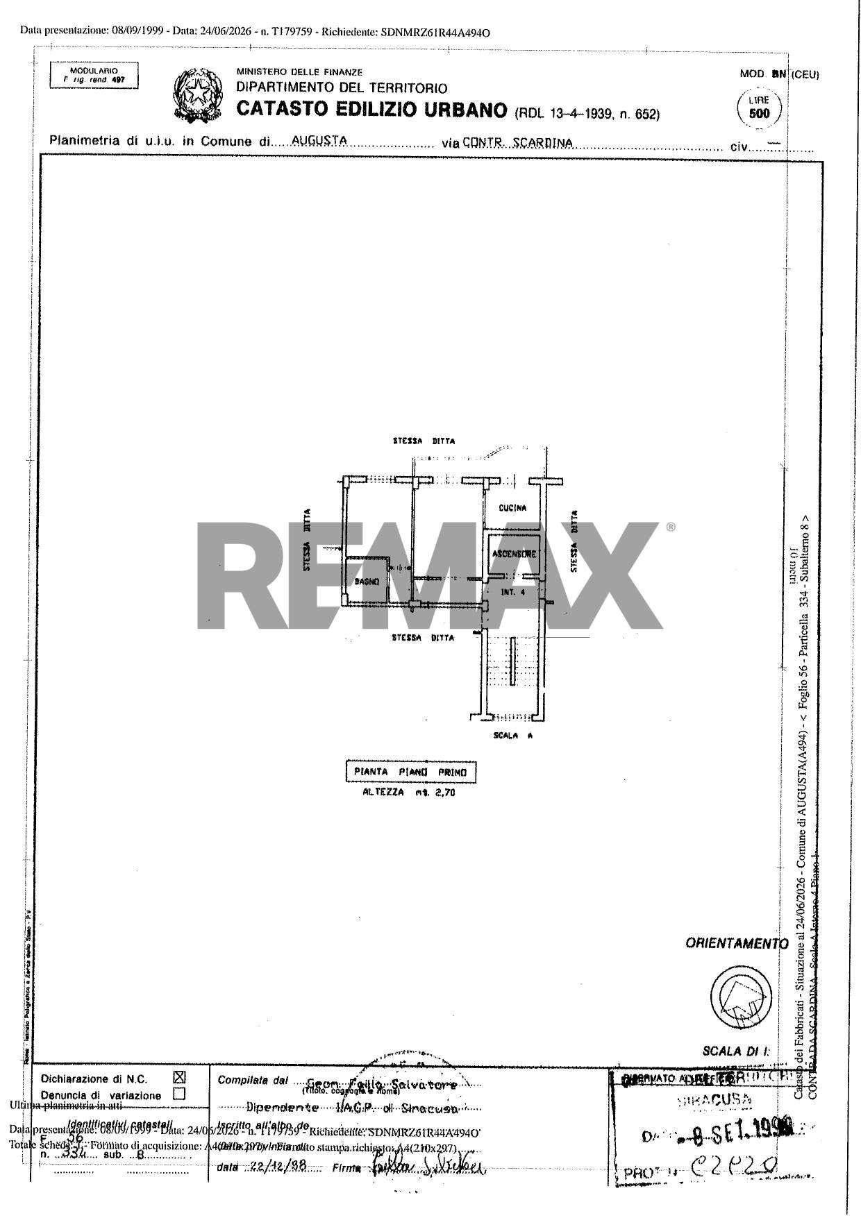 Pianta 2D - Four-room apartment c.da scardina
 
SCALA A INT 4, Augusta - floor plans 1