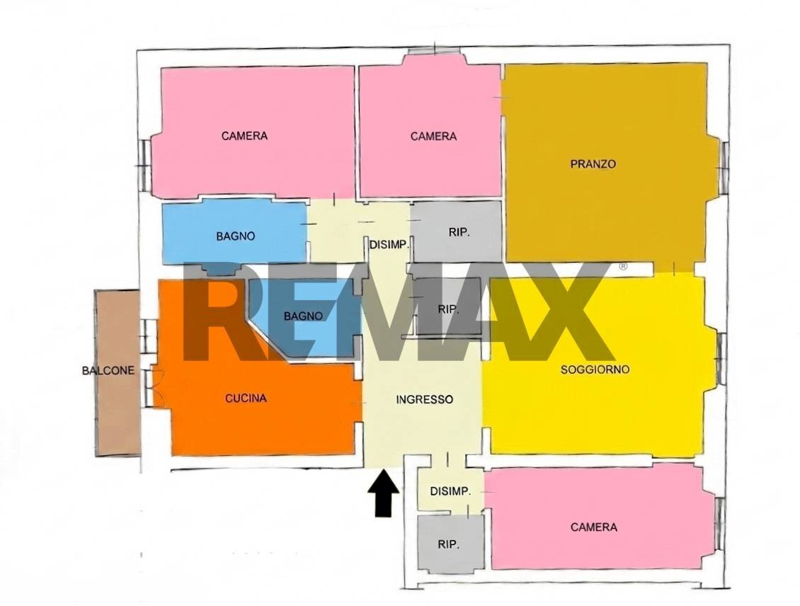 Pianta 2D - Four-room apartment Via Firenze
 
15, Roma - floor plans 1