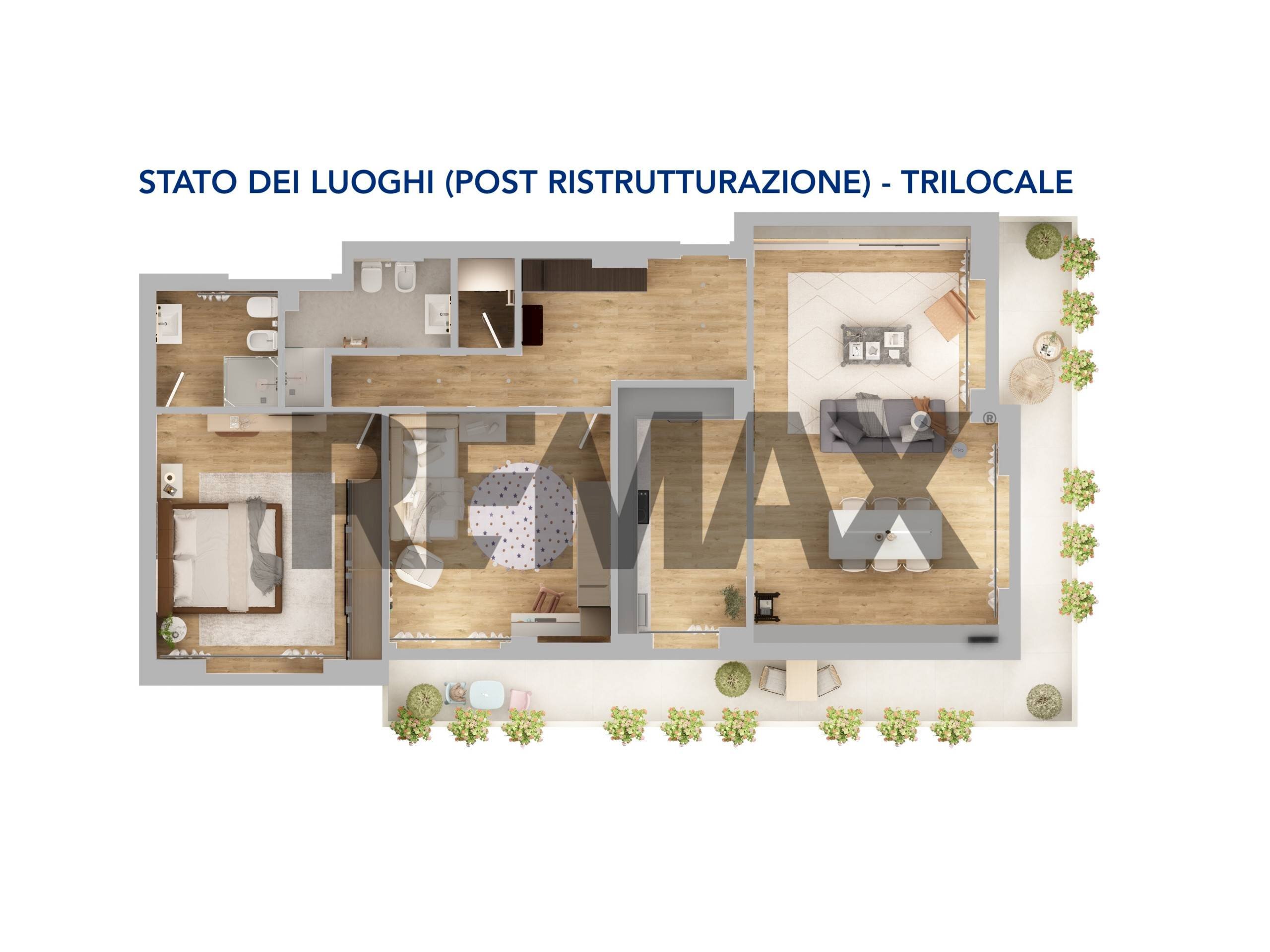 Pianta 3D - Trilocale Via Nomentana
 
903, Roma - planimetria 1