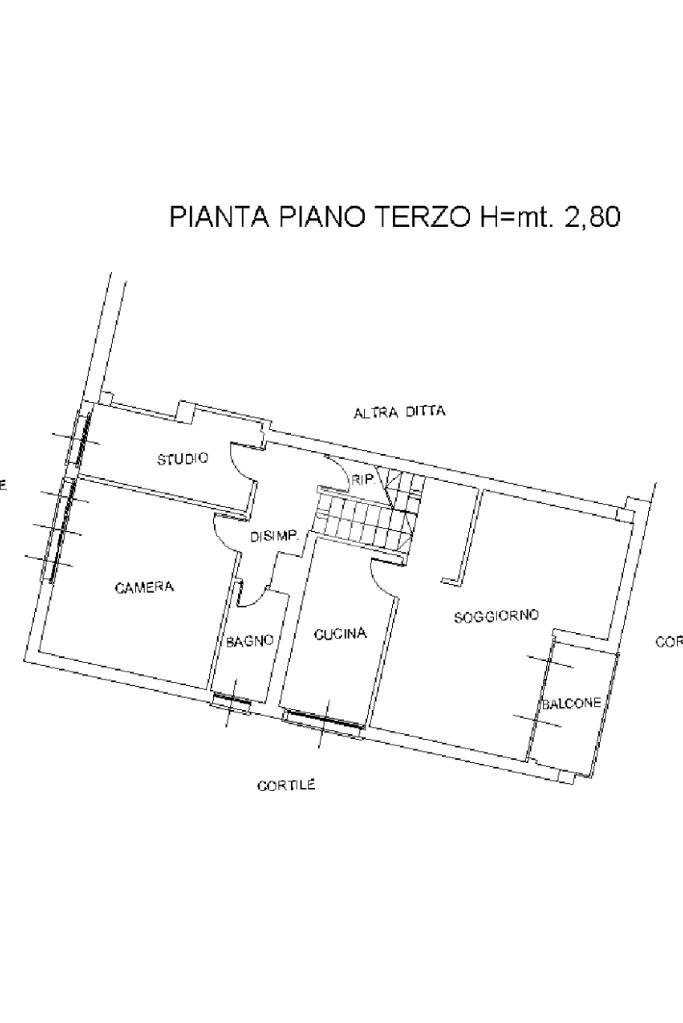 Trilocale Via freinetto, Coazze - planimetria 1