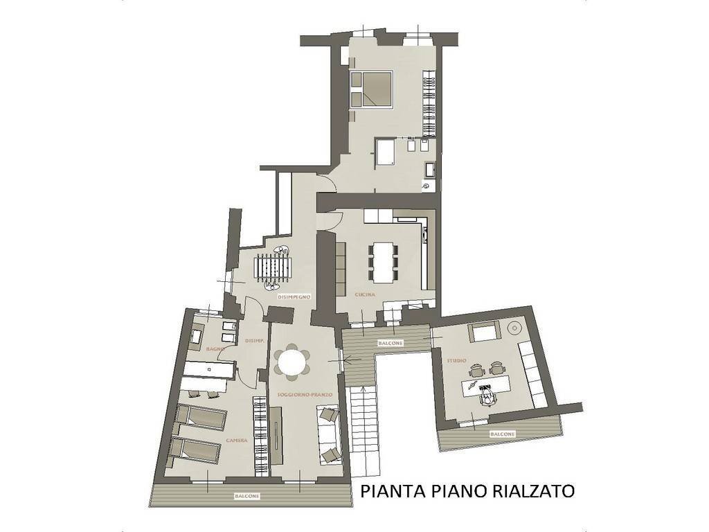 Four-room apartment via Prato Bergamo, Trescore Balneario - floor plans 1