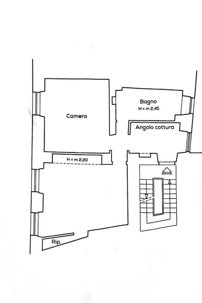Two-room apartment via Balbi, Genova - floor plans 1