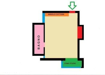 Planimetria - One-room apartment via Bellaria, Bologna (neighborhood Mazzini) - photo 17