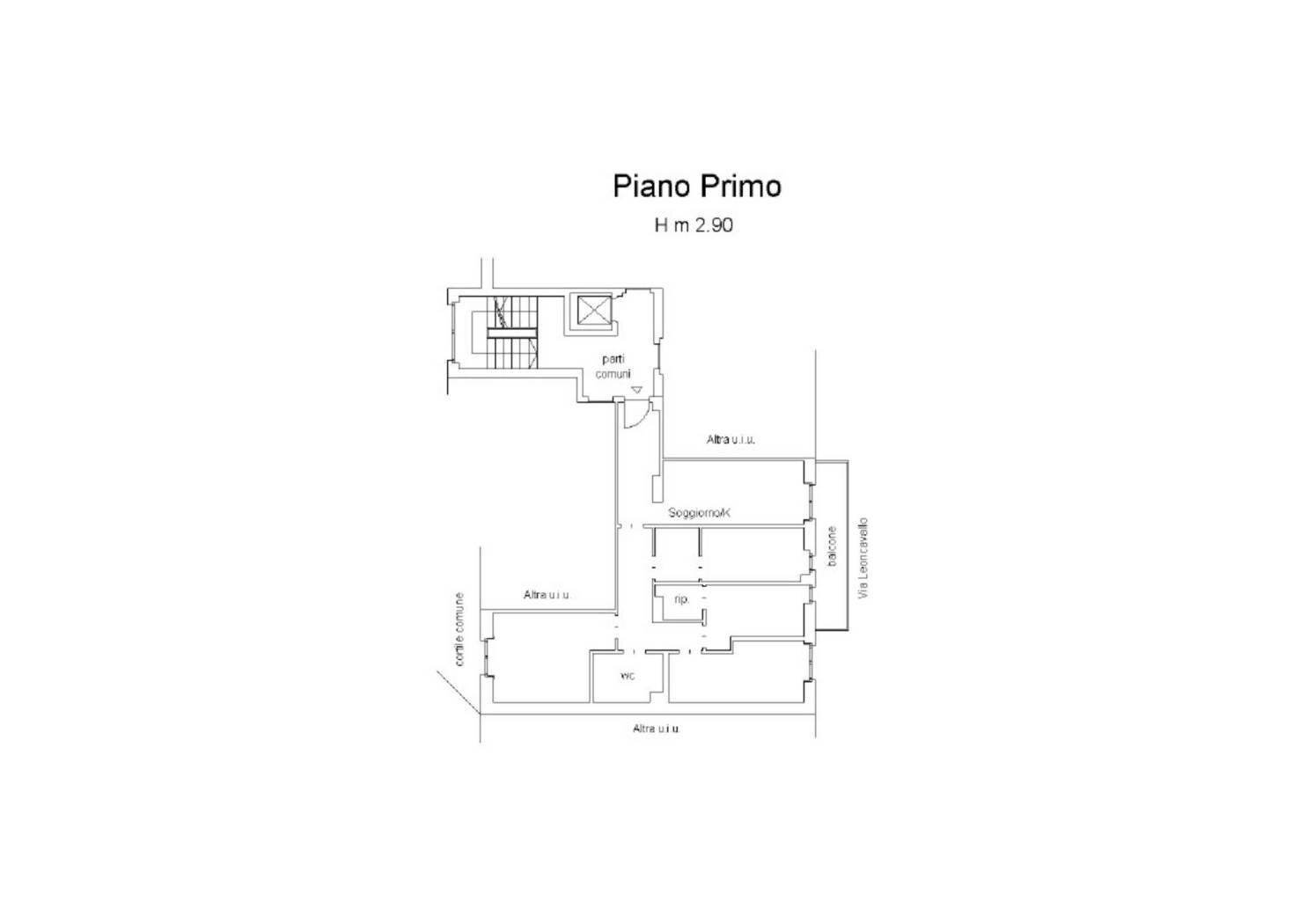 Apartment via Ruggero Leoncavallo, 15, Milano (neighborhood Casoretto) - floor plans 1