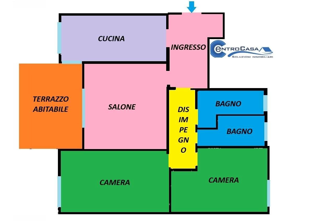 Quadrilocale via Bellaria, 25, San Lazzaro di Savena - planimetria 1