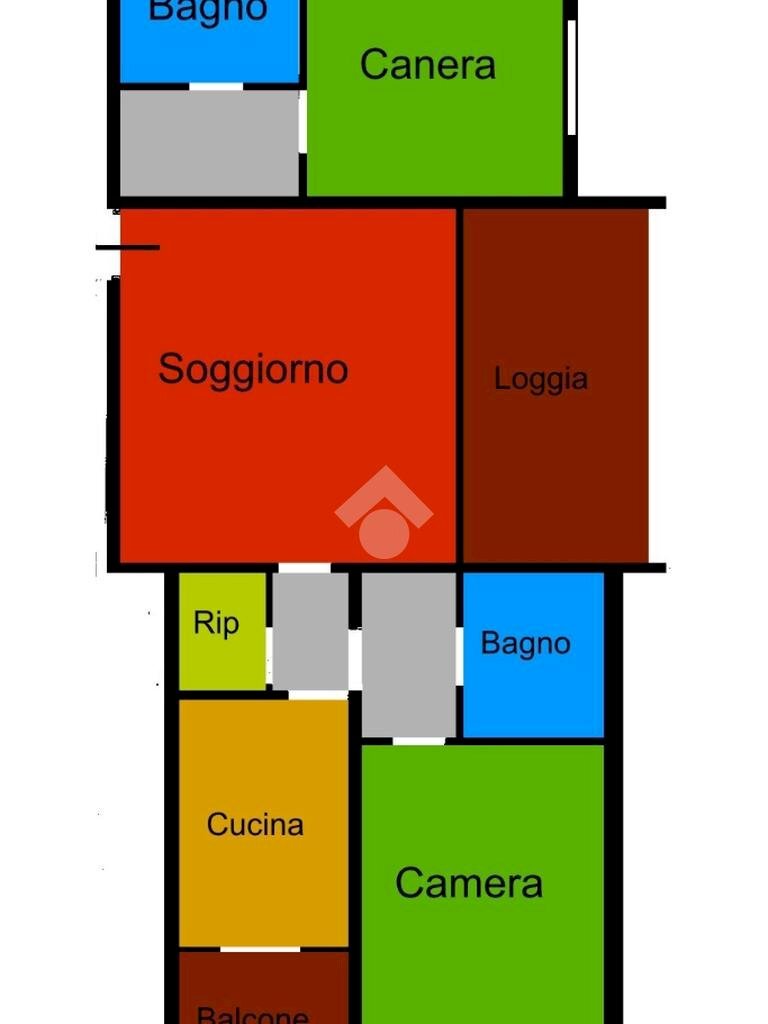 Three-room apartment via dei longobardi, hamlet Milano 3, Basiglio - floor plans 1