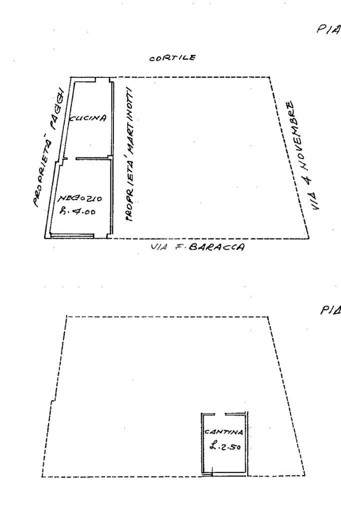 Negozio Via Baracca, Cameri - planimetria 1
