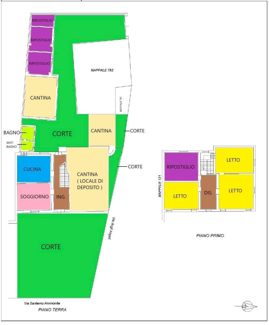 Townhouse Via degli Angeli 4, Ravenna (neighborhood Piangipane) - floor plans 1