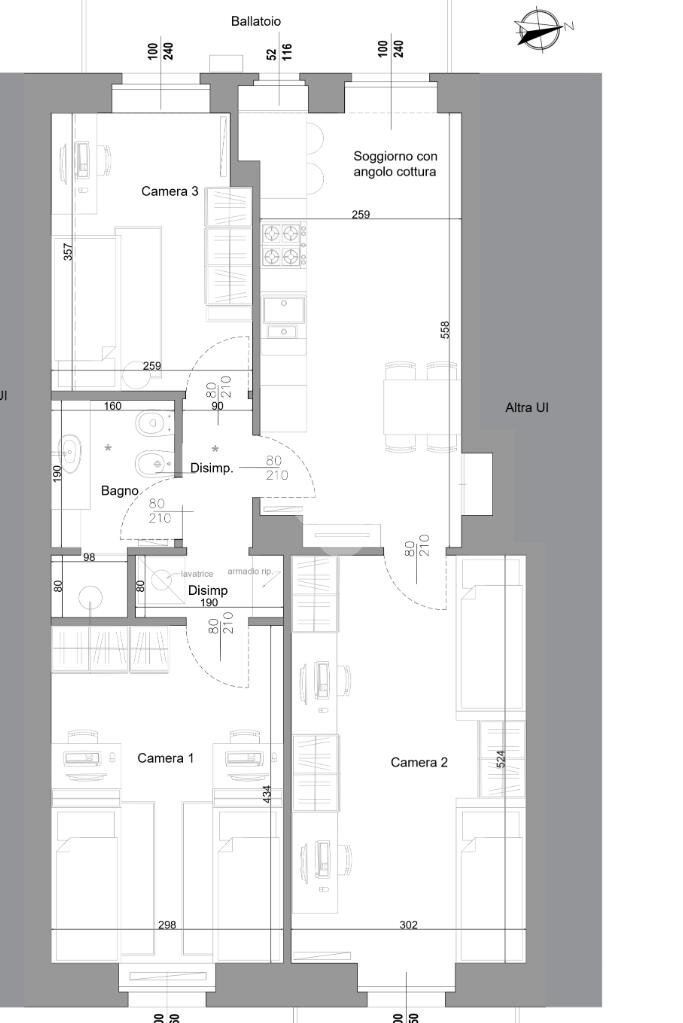 Quadrilocale Via isonzo, Torino (zona San Paolo) - planimetria 1