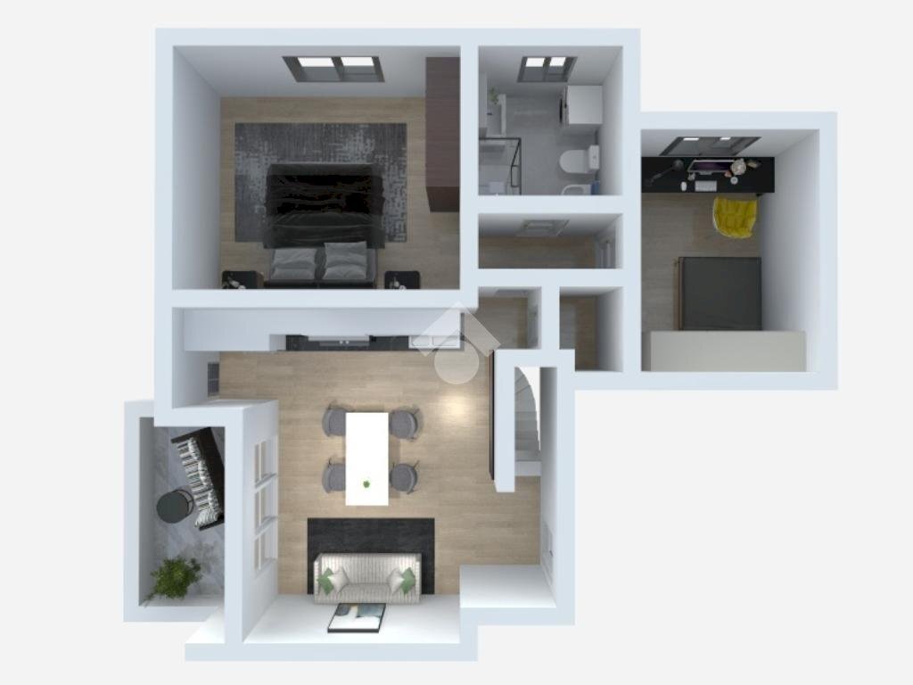 Three-room apartment Via Gorizia, Ossona - floor plans 1