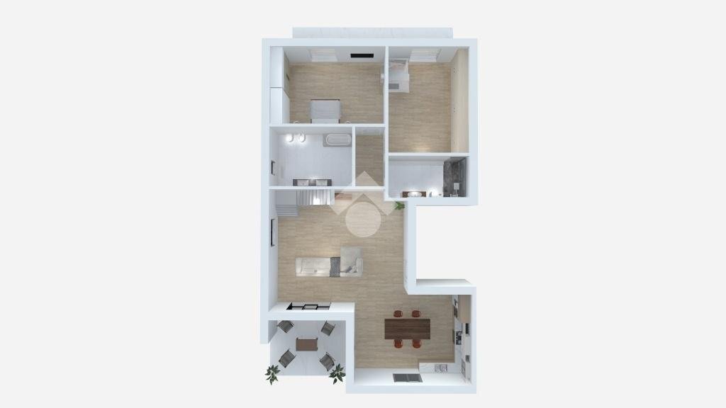 Three-room apartment Via Monastero, Basiano - floor plans 1