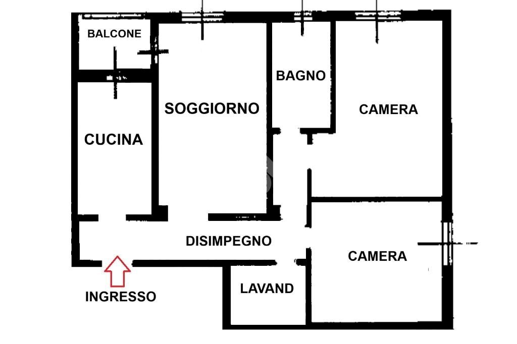 Three-room apartment Via Sacco e Vanzetti, Senago - floor plans 1