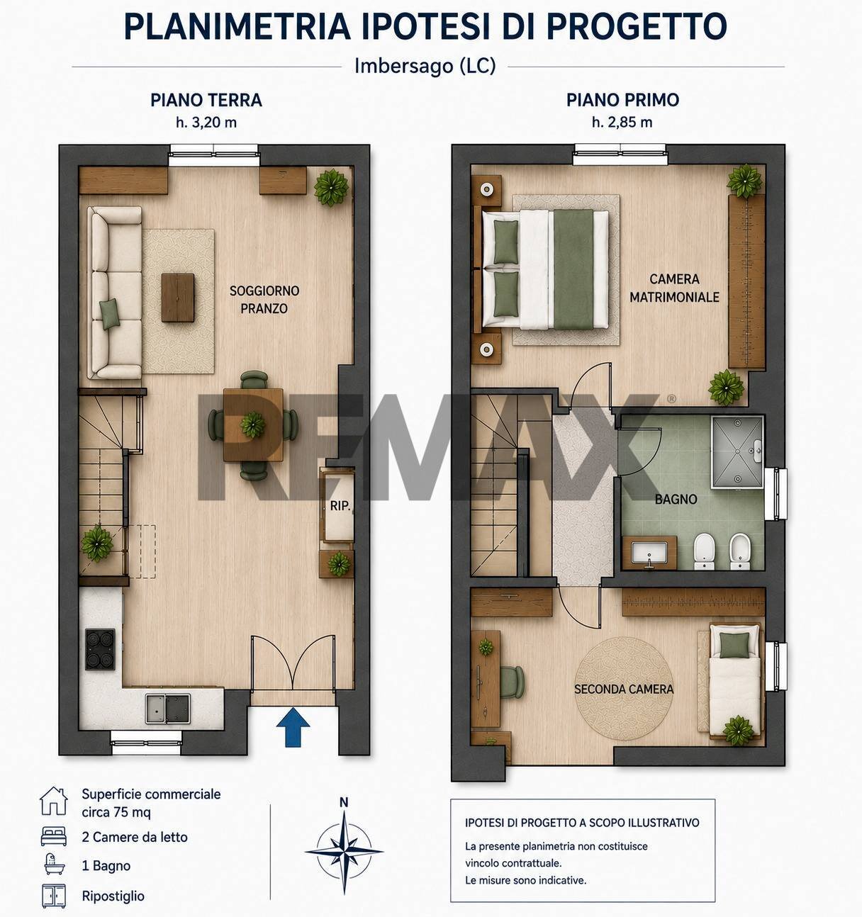 Pianta 2D - Casa semi indipendente Via Bellavista
 
8, Imbersago - planimetria 1