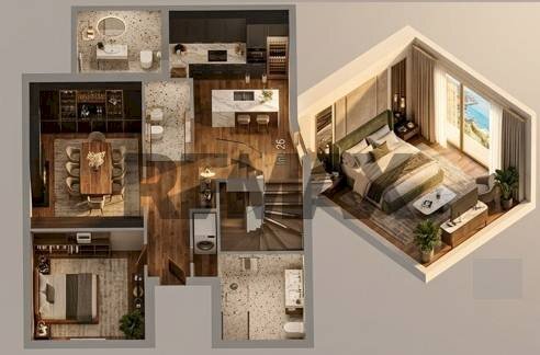 Pianta 3D - Three-room apartment via Ponte Annibale
2, Capua - photo 2