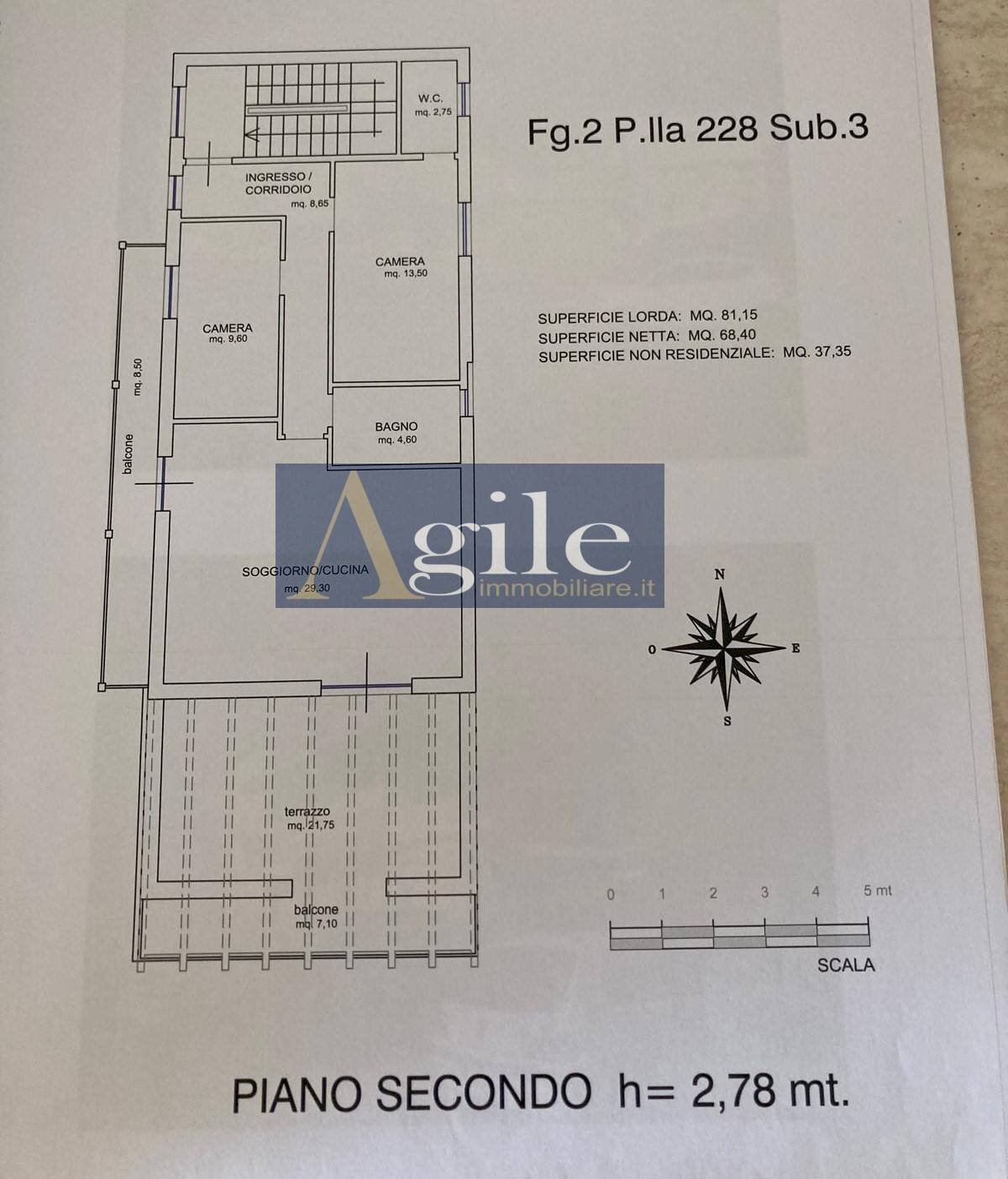 Foto 12 - Three-room apartment via lame, Grottammare - floor plans 1