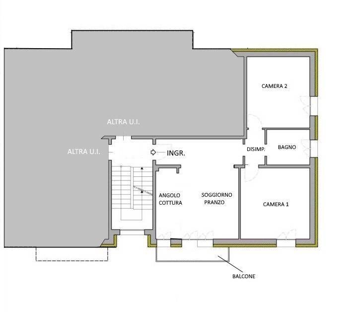 Planimetria - Appartamento Bologna (zona Borgo Panigale) - foto 2