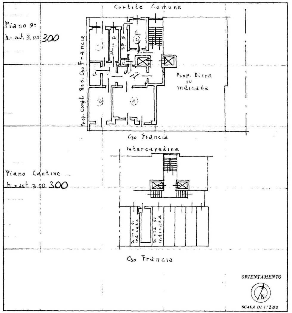 Appartamento corso Francia, 46, Torino (zona San Donato) - planimetria 1