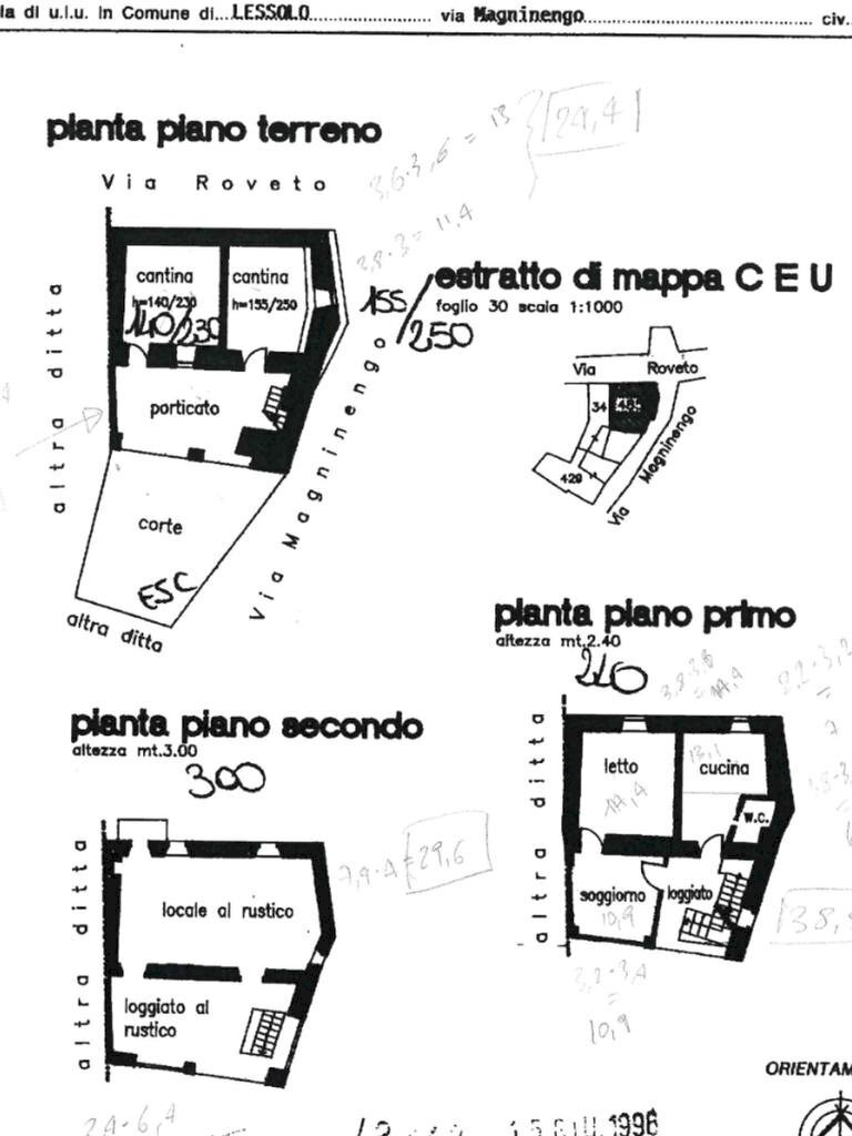 Semi-detached house Via Magninngo, Lessolo - floor plans 1