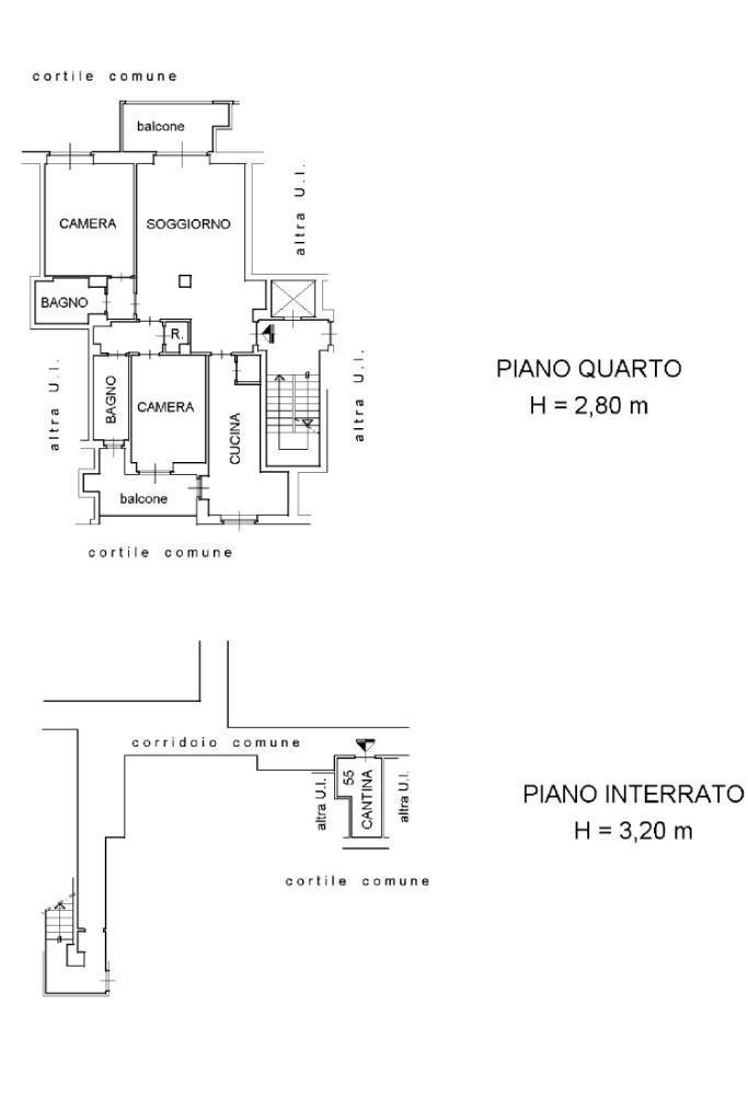 Four-room apartment Strada Torino, Beinasco - floor plans 1