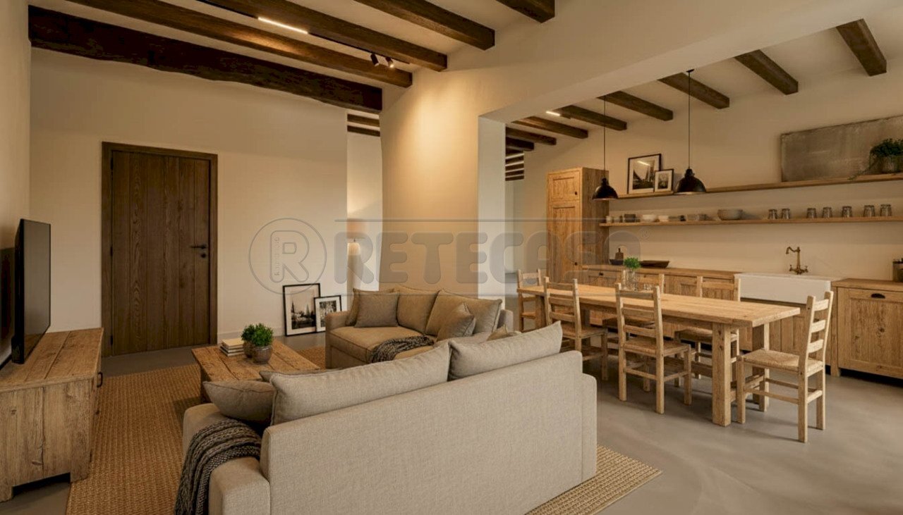 render zona giorno - Rustico Via Vicolo Castello, Monteviale - foto 1