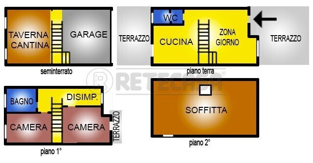 Retecasa_Valdagno - Planimetria - Semi-detached house Valdagno - floor plans 1