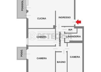 PLANIMETRIA APPARTAMENTO - Apartment Via Cavalieri di Vittorio Veneto 2, Padova - photo 21