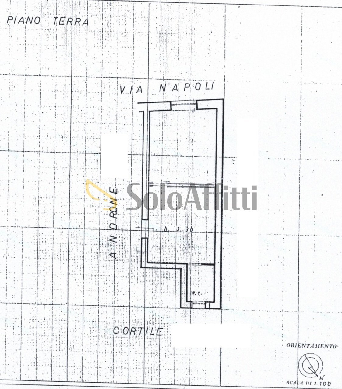 PLANIMETRIA - Office Via Napoli a Piscinola, Napoli (neighborhood Piscinola) - floor plans 1