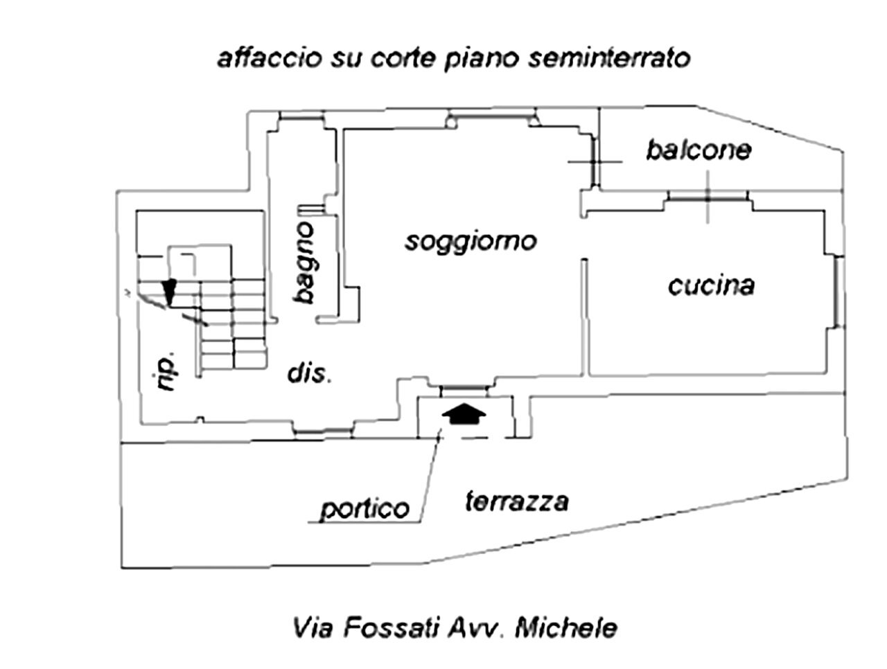 Planimetria Piano Terra - Villa at auction Via Fossati 25, Cipressa - floor plans 1