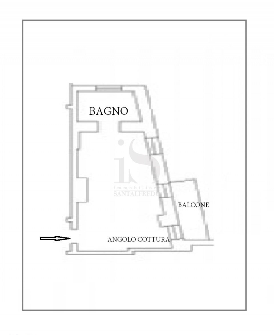 PLANIMETRIA - Monolocale VIA SANTA SOFIA, 27, Milano - planimetria 1