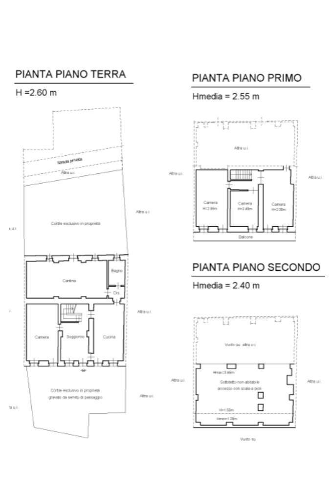 Semi-detached house Strada dei Fornero, San Carlo Canavese - floor plans 1