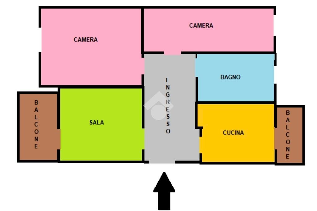 Four-room apartment Via Rocco Scotellaro, Torino (neighborhood Rebaudengo) - floor plans 1