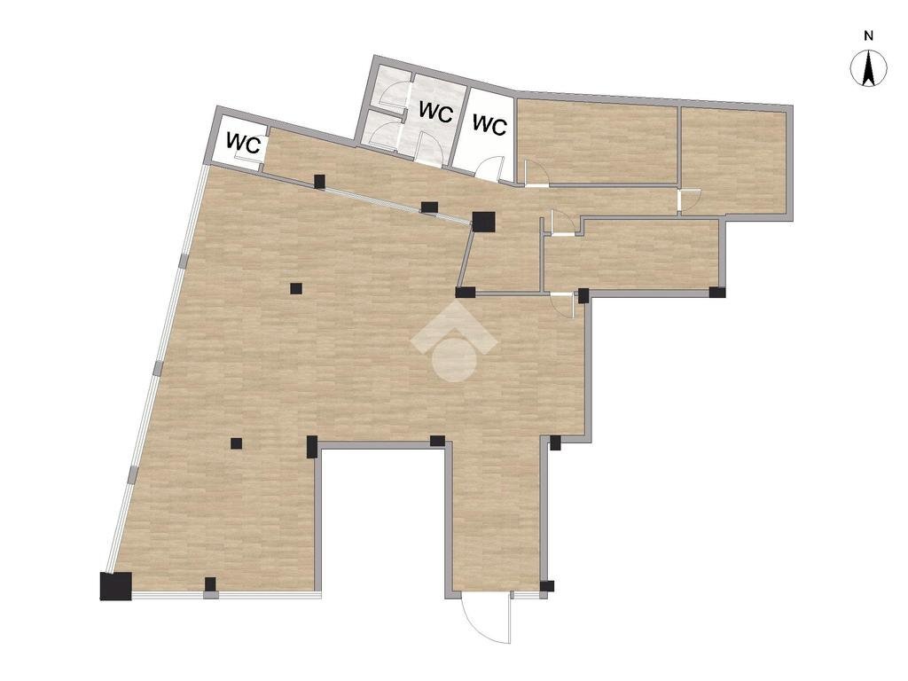 Shop Via Varesina, Milano - floor plans 1