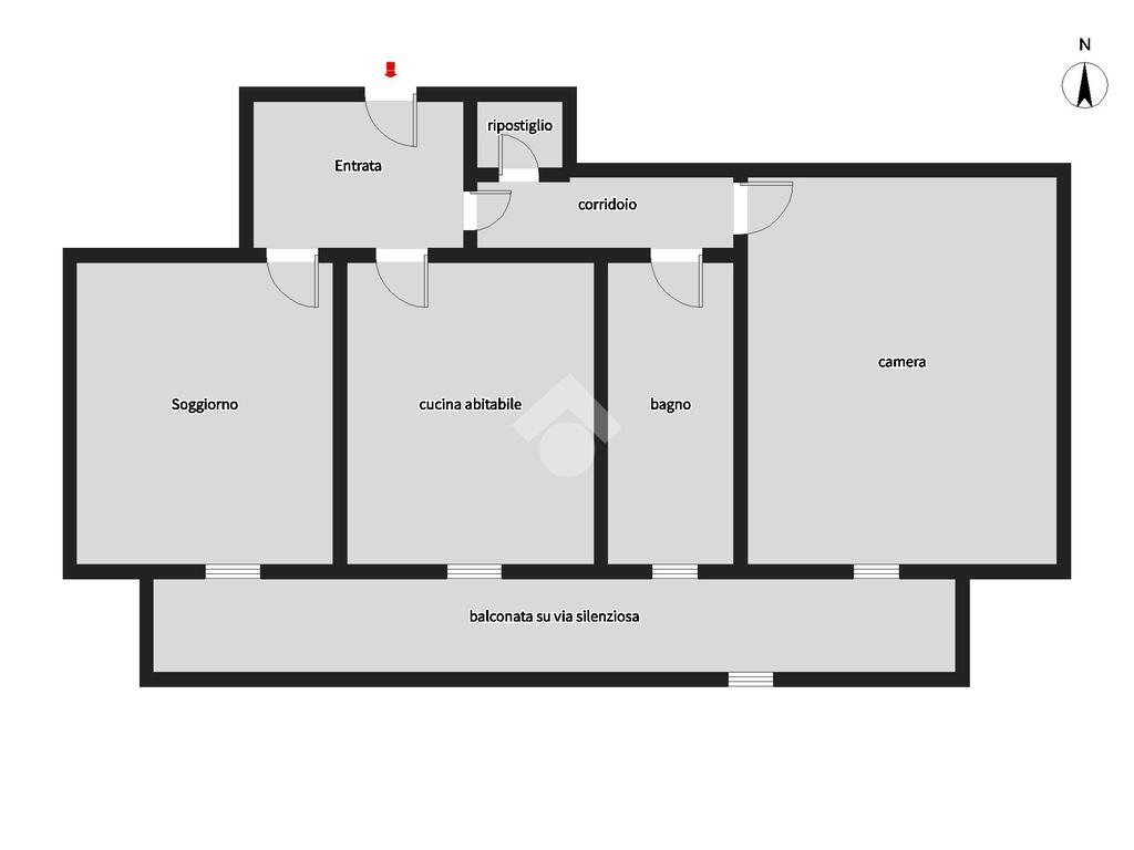 Bilocale Via Villapizzone, Milano (zona Villapizzone) - planimetria 1