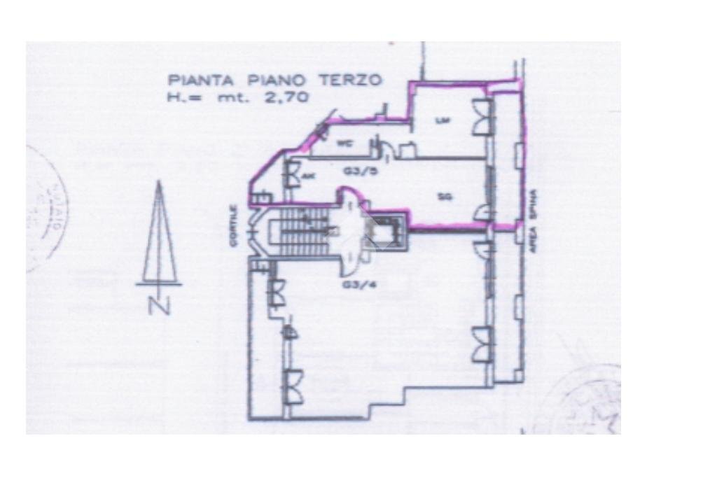 Two-room apartment Corso Lione, Torino (neighborhood San Paolo) - floor plans 1