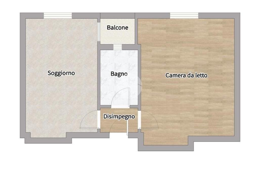 Two-room apartment Via paolo mantegazza, Milano (neighborhood Villapizzone) - floor plans 1
