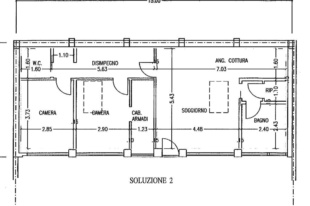 Semi-detached house Via Val della Torre, Torino (neighborhood Lucento) - floor plans 1