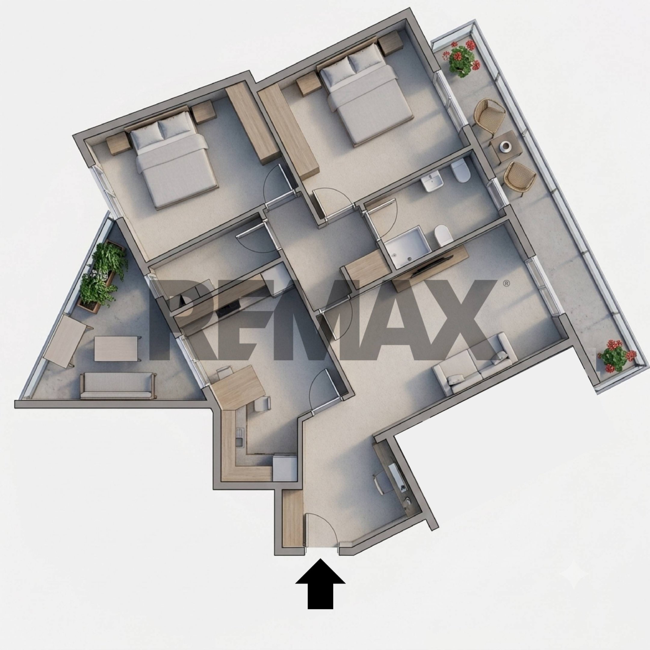 Pianta 3D - Three-room apartment via Pedemontana
 
2, Traversetolo - floor plans 1