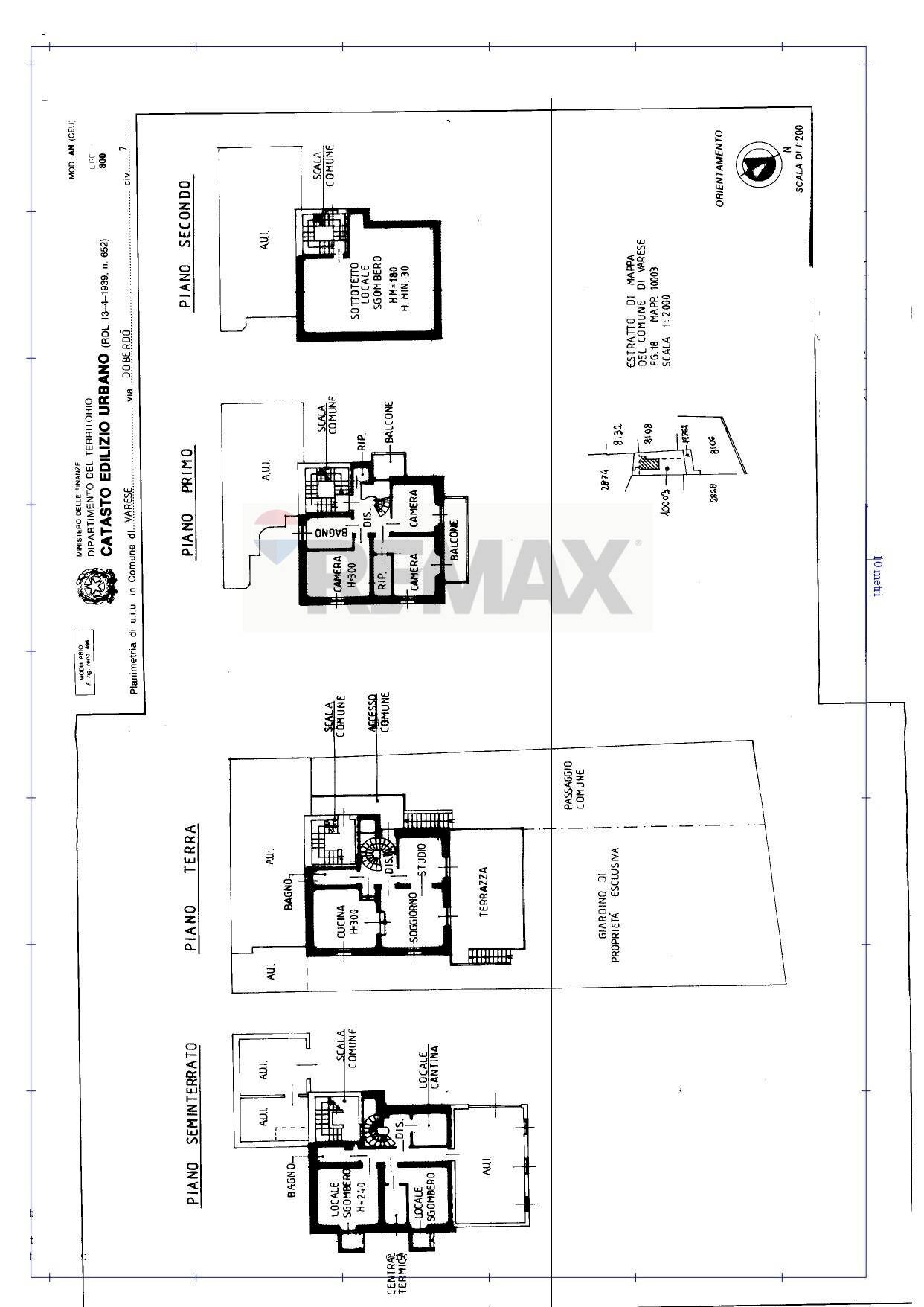 Pianta 2D - Semi-detached house via Doberdò
 
7, Varese - floor plans 1