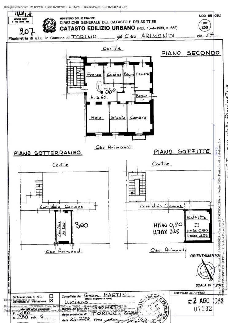 Apartment corso Giuseppe Arimondi, 17, Torino (neighborhood Crocetta) - floor plans 1
