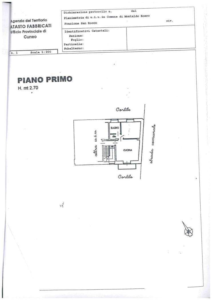 Appartamento Frazione San Rocco, 136, Montaldo Roero - planimetria 1