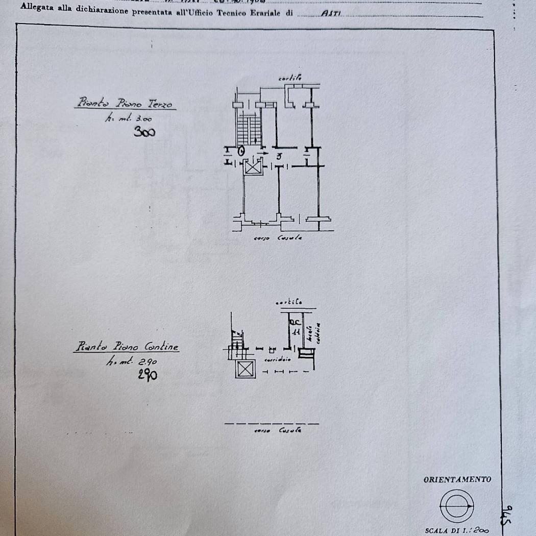 Three-room apartment corso Casale, 14, Asti - floor plans 1