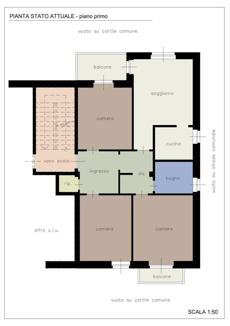 Four-room apartment Villafalletto - floor plans 1