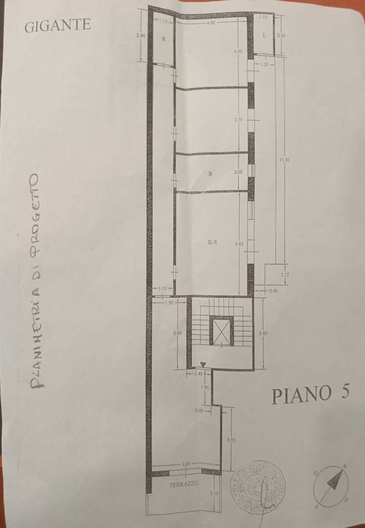 Three-room apartment via Antonio Santangelo Fulci, 85, Catania - floor plans 1