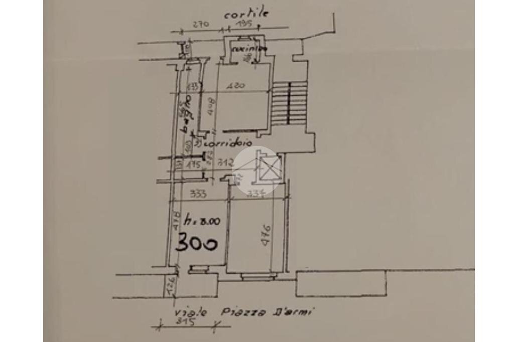 Three-room apartment Viale Piazza D'Armi, Pinerolo - floor plans 1