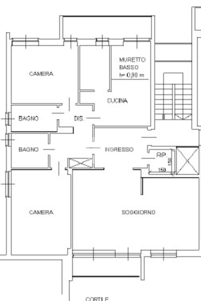 Four-room apartment Via Colombo, Piossasco - floor plans 1
