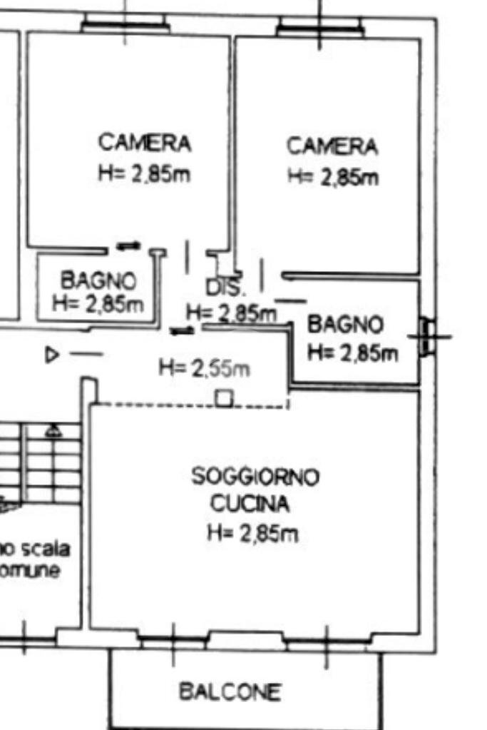 Four-room apartment Via palazzo, Airasca - floor plans 1