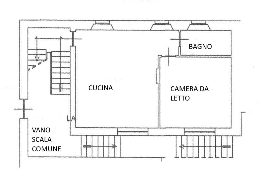 Two-room apartment Via Carle Costanzo, Barge - floor plans 1